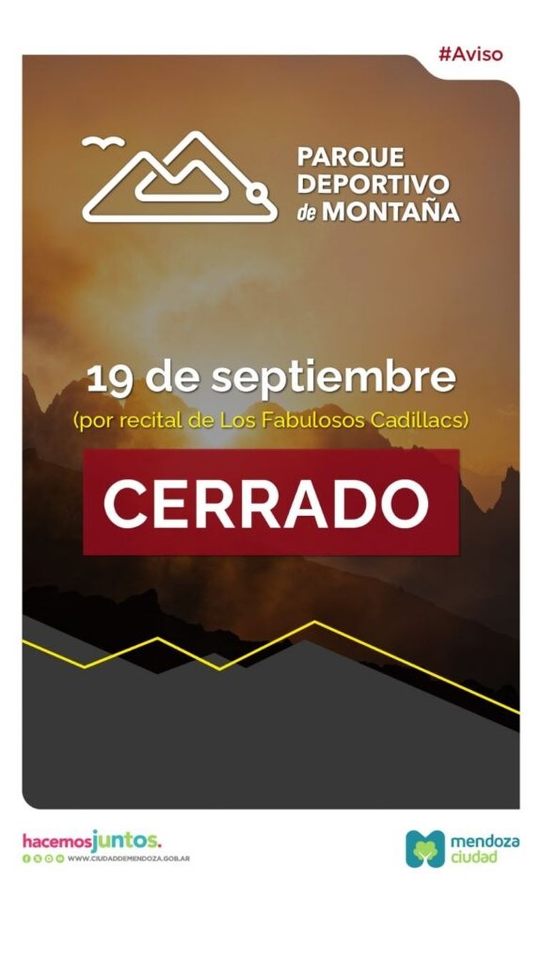 El Parque Deportivo de Montaña permanecerá cerrado durante toda la jornada. El Parque Deportivo de Montaña permanecerá cerrado durante toda la jornada.
