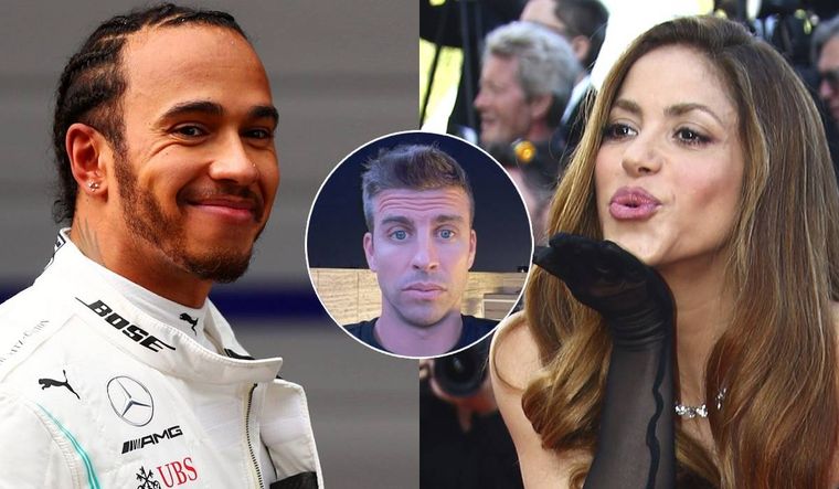 Lewis Hamilton y Shakira, unidos por Gerard Piqué.