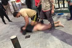 video: brutal paliza a un ladron que intento robarle a una embarazada