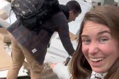 En sus redes sociales los jóvenes compartieron lo que encontraron tirado en las veredas de Australia Foto: Captura de video @sinturbulencias