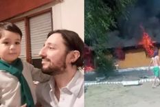 El incendio se dio a pocas cuadras de donde Pablo Laurta cometió el doble femicidio El incendio se dio a pocas cuadras de donde Pablo Laurta cometió el doble femicidio