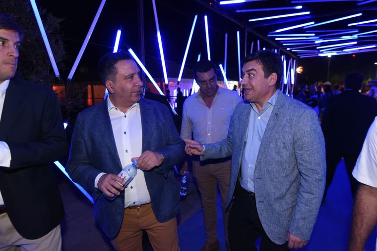 El diputado del PRO se presentó junto a sus dirigentes más cercanos en la Fiesta de la Cosecha. Foto: Maximiliano Ríos/MDZ