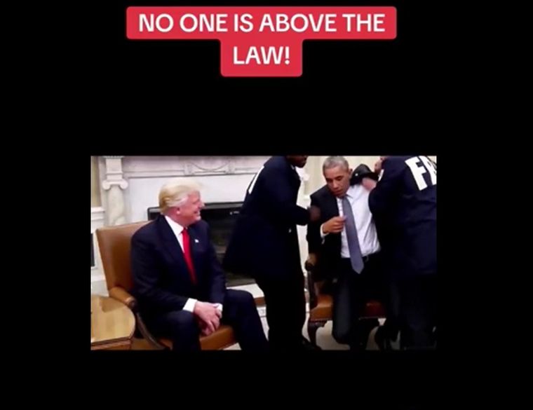 El video falso que difundió Donald Trump.