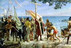 Una de las mucha representaciones del desembarco de Colón. Foto: TiempodeActuar.