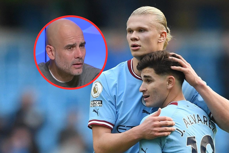 Pep Guardiola se refirió a la posibilidad de juntar más seguido a Haaland y Julián Álvarez en el Manchester City