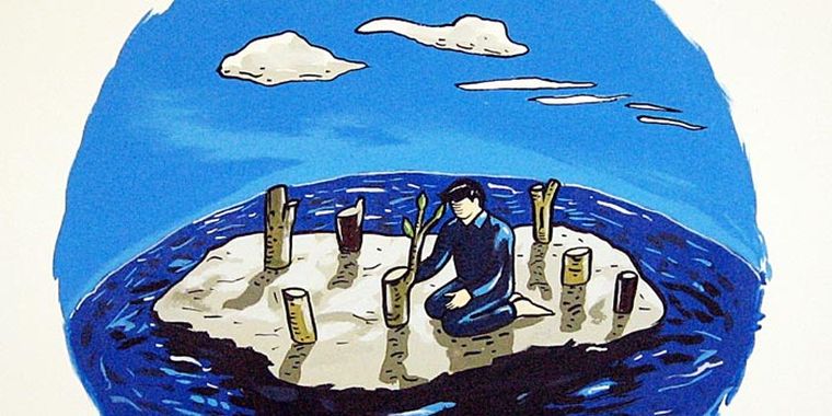 Sin título. Acrílico sobre Lienzo 50x50 (Germán Álvarez) Foto: ECA