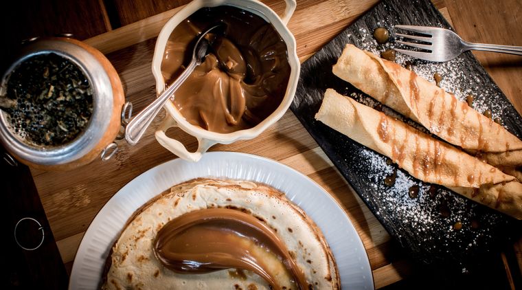 La mejor receta de panqueques con dulce de leche. La mejor receta de panqueques con dulce de leche.