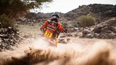 Luciano Benavides y una maniobra a puro reflejo en la tercera etapa del Rally Dakar. Luciano Benavides y una maniobra a puro reflejo en la tercera etapa del Rally Dakar.