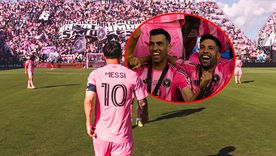 Lionel Messi les dedicó unas palabras a Jordi Alba y Sergio Busquets. Lionel Messi les dedicó unas palabras a Jordi Alba y Sergio Busquets.