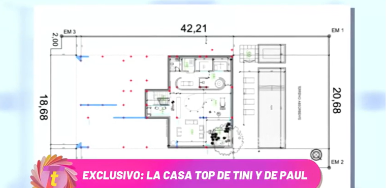 Los planos de la casa. Créditos: Captura (eltrece) Los planos de la casa. Créditos: Captura (eltrece)