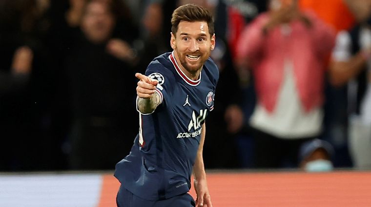 Lionel Messi convirtió su primer gol en el PSG. Foto: EFE