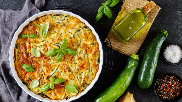 Receta práctica de tarta de zucchinis Receta práctica de tarta de zucchinis