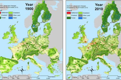 El mapa del reverdecimiento de Europa