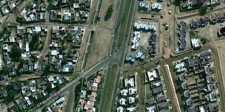 Una vista aérea del lugar donde se inició la discusión.