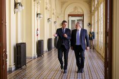 Alberto Fernández recibe al presidente de la Cámara de Diputados, Sergio Massa. Foto: Telam