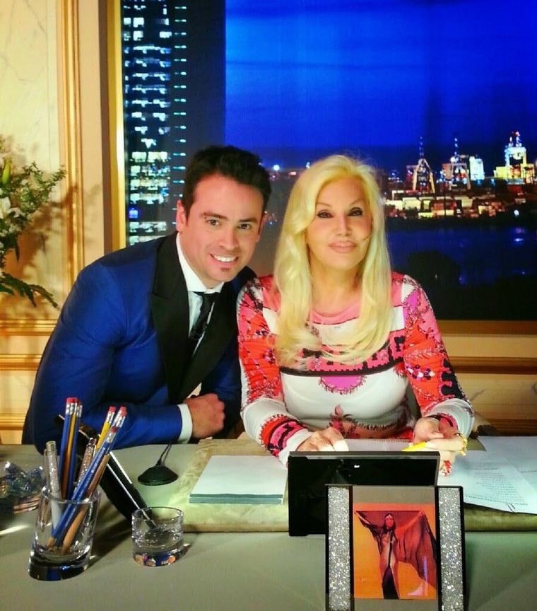 Marcelo Bezina junto a la diva de la televisión. Foto: Archivo Marcelo Bezina