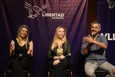 Karina Milei junto a Martín Menem y Nadia Márquez Foto: Prensa La Libertad Avanza