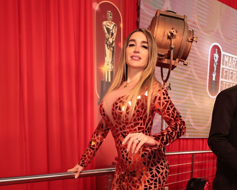 Fátima Flórez asistió a los Premios Martín Fierro de Teatro.
