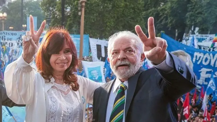 Los expresidentes de Argentina y Brasil, Cristina Fernández de Kirchner y Lula Da Silva.