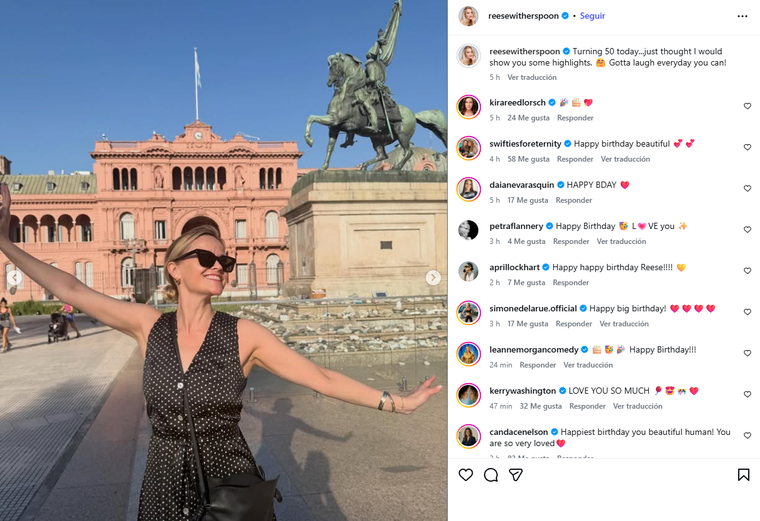 La exitosa actriz, en Argentina. La exitosa actriz, en Argentina.