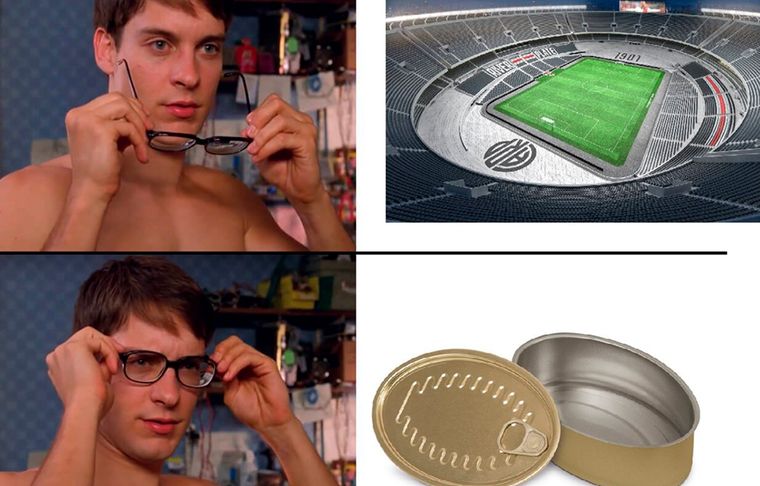 Los memes sobre el nuevo color gris del Monumental colapsaron las redes.