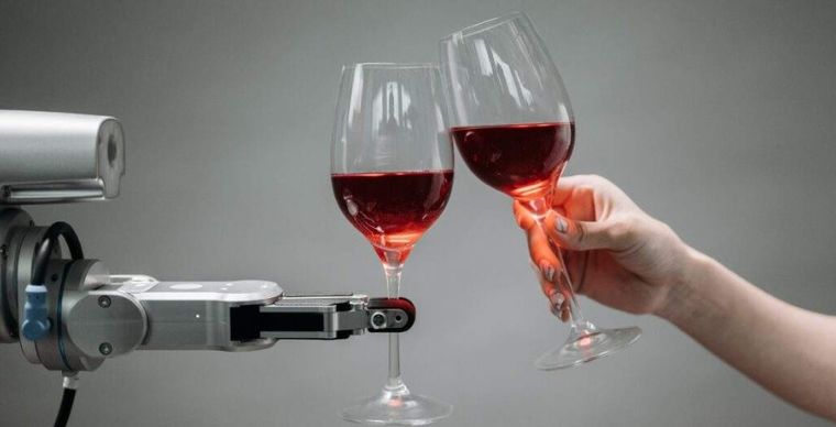 Inusual prueba entre robots motorizados por Inteligencia Artificial y sommeliers. Quién ganó.