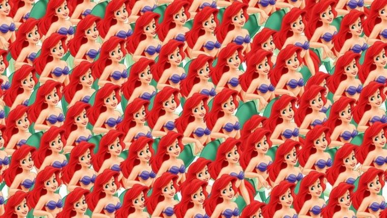 Acertijo visual, reto visual, la sirenita Pinterest