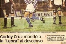 los hinchas del tomba recuerdan el descenso de la lepra, a 18 anos