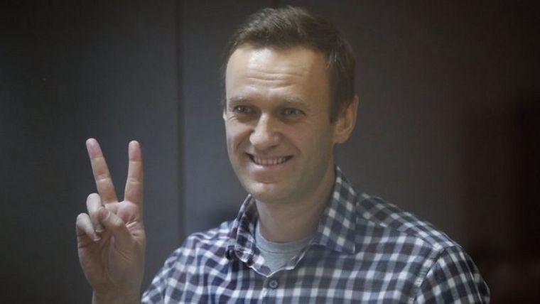 Navalny fue detenido en enero y luego sentenciado a una pena de cárcel de más de dos años y medio. Foto: REUTERS