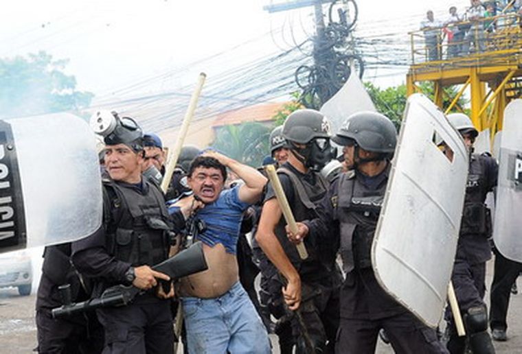Una de las imágenes del disturbio.