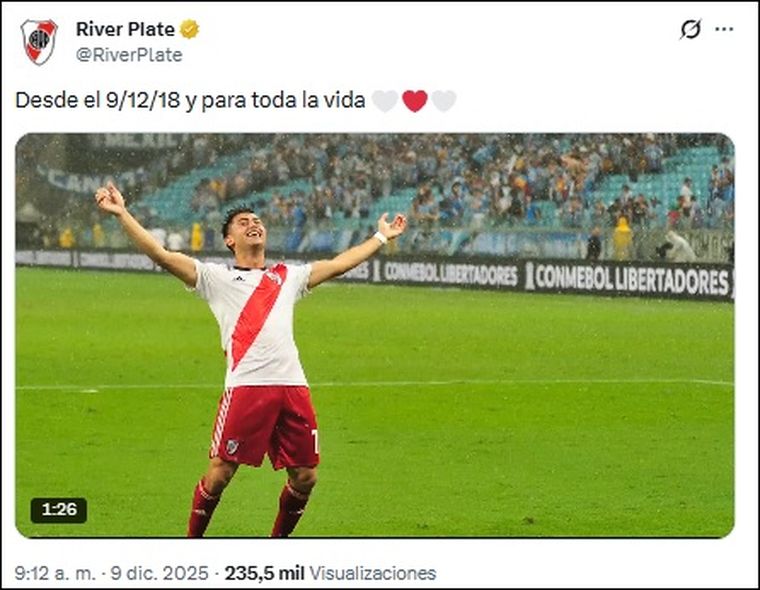 River Plate y un detalle que generó gran repercusión en redes. River Plate y un detalle que generó gran repercusión en redes.