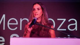 Fabiola Sosa, Gerente Divisional de Supervielle compartió unas palabras en el evento realizado en hotel Hualta.