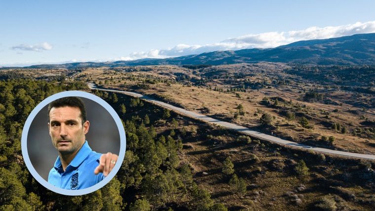 Este pueblo de las sierras de Córdoba fue el elegido por Scaloni para recorrerlo en bicicleta