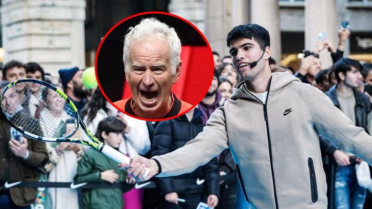 Alcaraz es uno en un millón de casos de éxito en las academias de jugadores, disparó McEnroe Foto: EFE