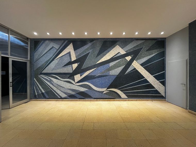 El mural restaurado