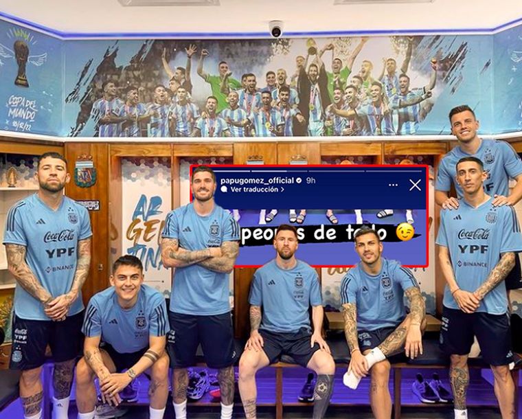 Papu Gómez dejó un contundente mensaje sobre la foto que postearon los referentes de la Selección argentina.