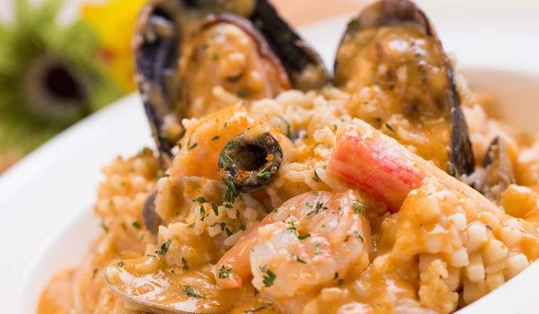 La imagen perfecta para los amantes de los mariscos ¡y del risotto!