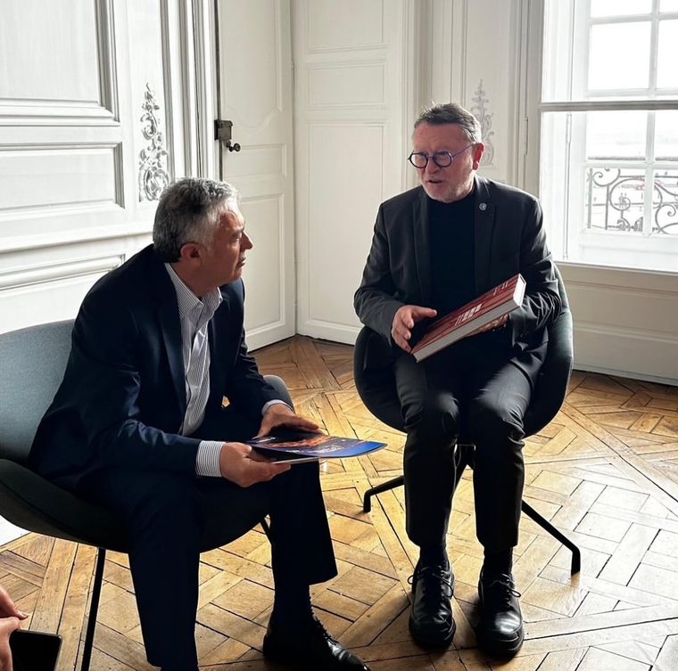 Cornejo junto a Patrick Seguin. Cornejo junto a Patrick Seguin.