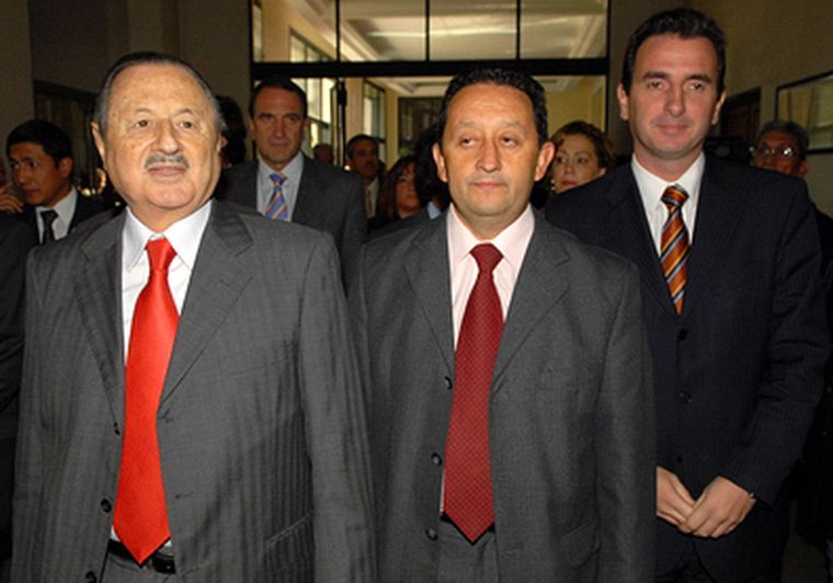 Frigerio junto a Jaque y Paco Pérez. Foto: Nacho Gaffuri / MDZ