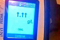 rosario: conductor borracho rompio el alcoholimetro con su aliento