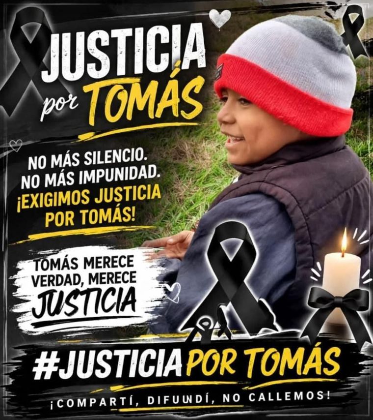 La familia de Tomás pide justicia. 