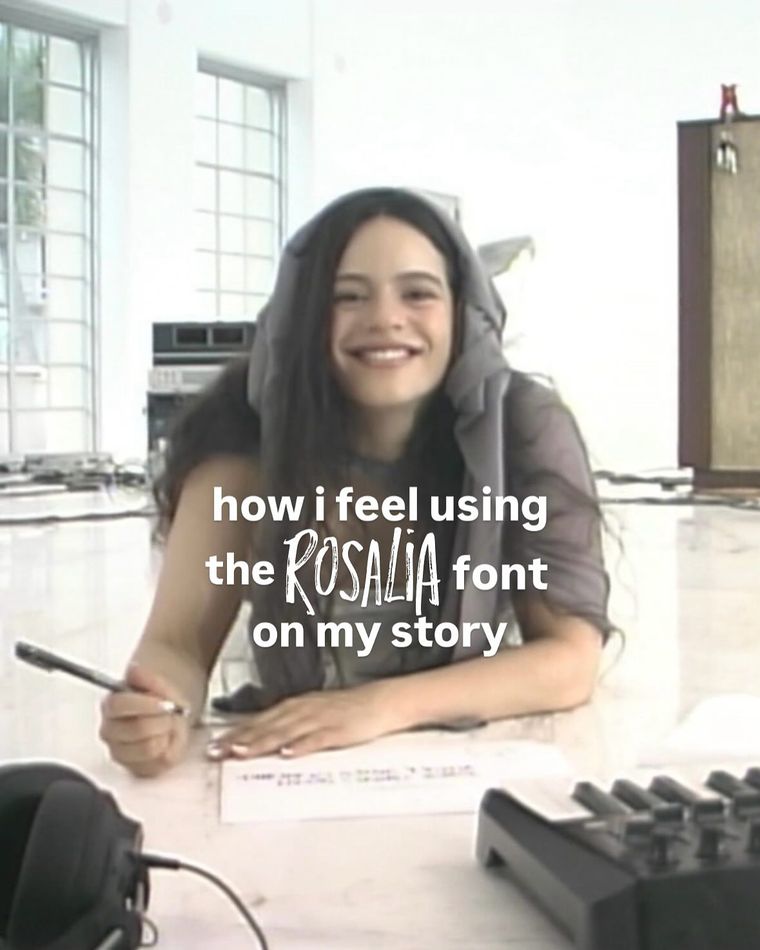 La tipografía de Rosalía se ha vuelto viral en todo el mundo. La tipografía de Rosalía se ha vuelto viral en todo el mundo.