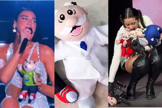 DUA LIPA Y ROSALÍA RECIBIENDO AL DOCTOR SIMI Foto: COLLAGE