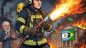 Milei y el fuego con Brasil. De la serie de los chistes que nos salen caros. Milei y el fuego con Brasil. De la serie de los chistes que nos salen caros.