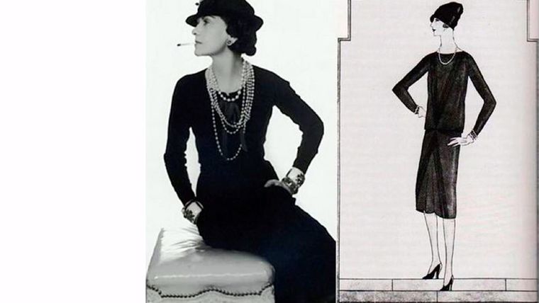El conocido pequeño vestido negro de Cocó Chanel es de 1926. Foto: wixstatic.com