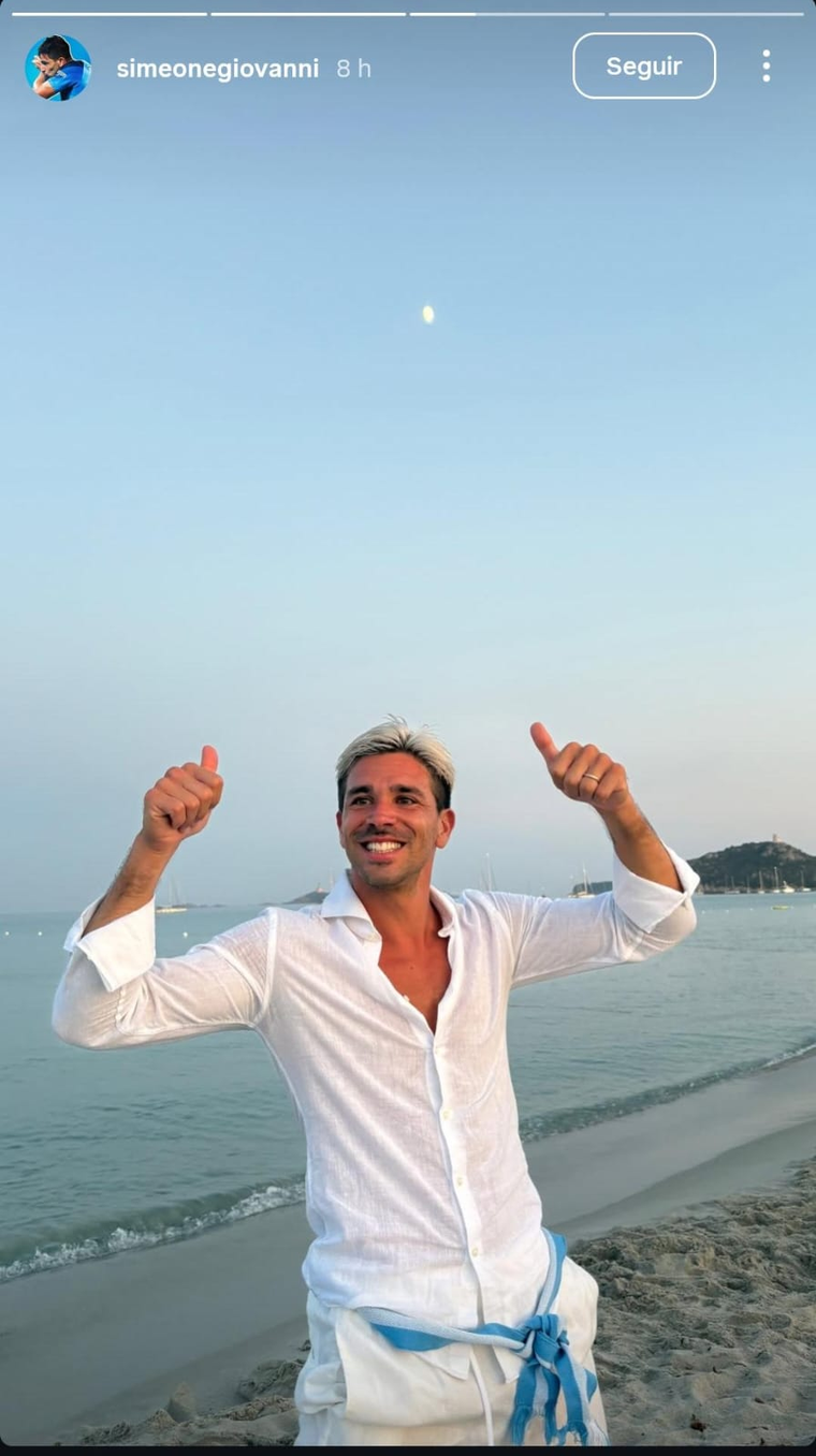 Giovanni Simeone y sus 30 años. Créditos: Instagram / simeonegiovanni Giovanni Simeone y sus 30 años. Créditos: Instagram / simeonegiovanni