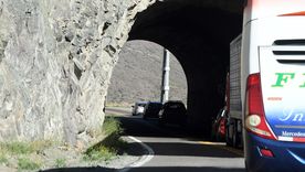 La ruta 7 camino a Chile está en estado deplorable. La ruta 7 camino a Chile está en estado deplorable.