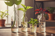 Una técnica de fácil propagación de las plantas. Fuente: IA Gemini.