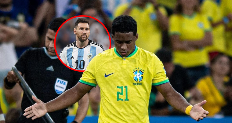 Endrick y su posteo con Messi. Foto: MDZ