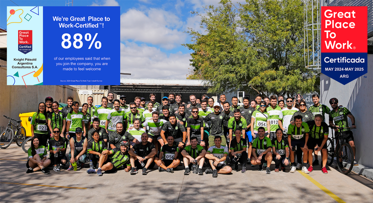 Parte del equipo de Knight Piésold Argentina durante su carrera anual ‘Fun Run’.